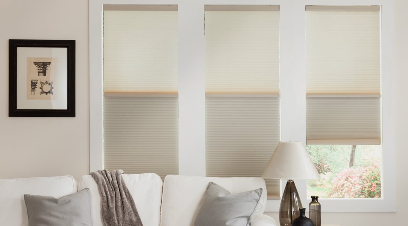 Cellular shades in a Honolulu living room